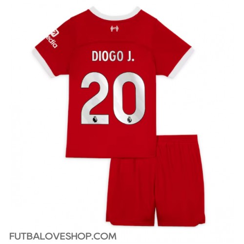 Dres Liverpool Diogo Jota #20 Domáci pre deti 2023-24 Krátky Rukáv (+ trenírky)